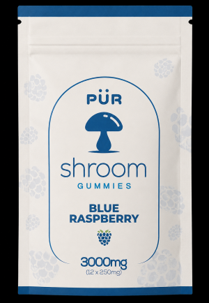Pur Blue Raspbbery Shroom Gummies - Shop psilocybin edibles online Canada US on Shroom Garden