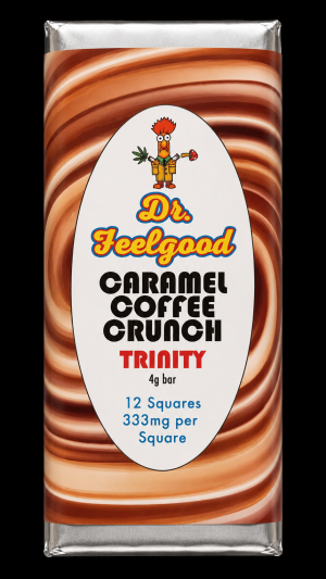 Buy Dr. Feelgood Caramel Coffee Crunch Mushroom Chocolate Online - Shop Psilocybin Chocolate Online Shroom Garden