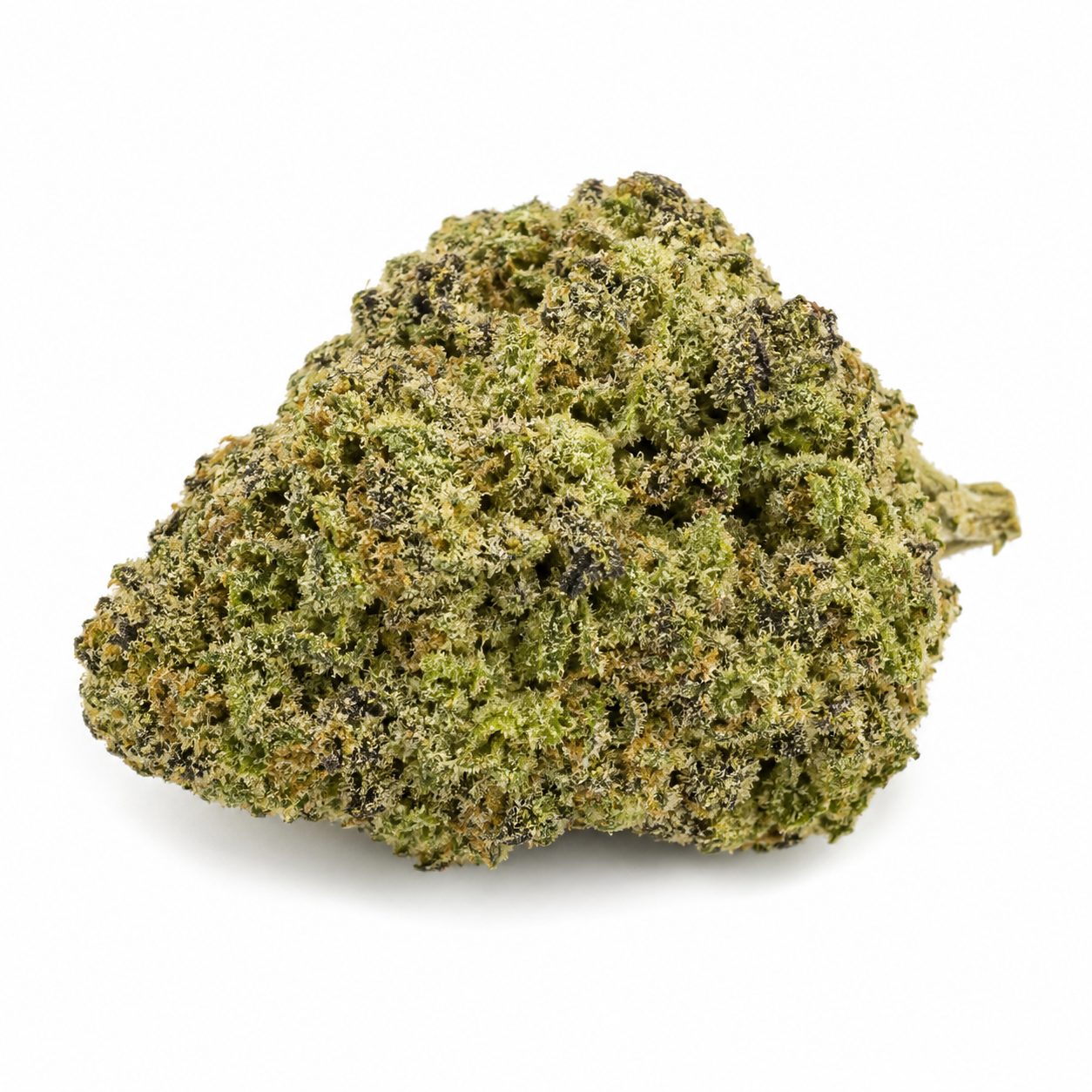 Dense Grease Monkey small buds showcasing sparkling crystals, bright pistils, and potent indica genetics.