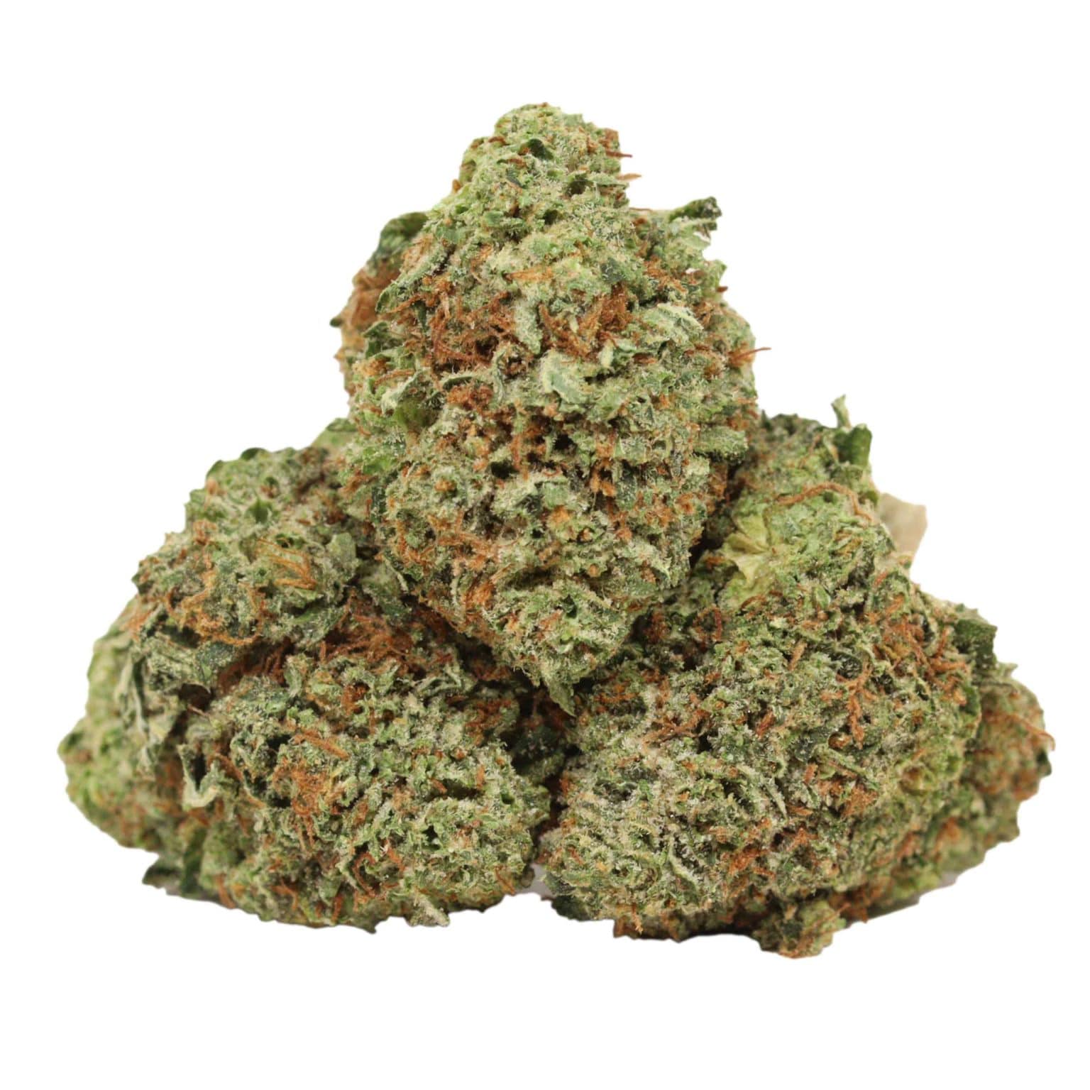 Ultra-macro close-up of a Black Tuna cannabis bud with dense crystal trichomes, deep purple leaves, bright orange pistils, and frosty resin coverage, showcasing premium affordable weed.