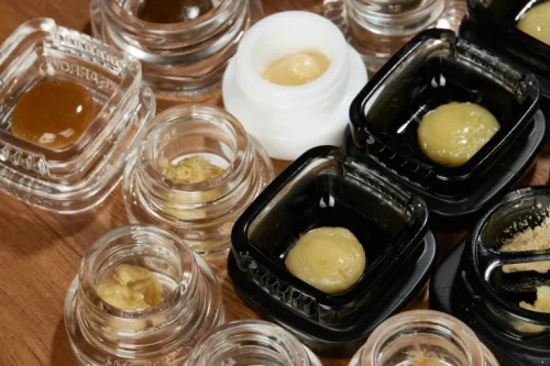 Close-up of soft, pliable golden blonde hash texture – premium hash Canada