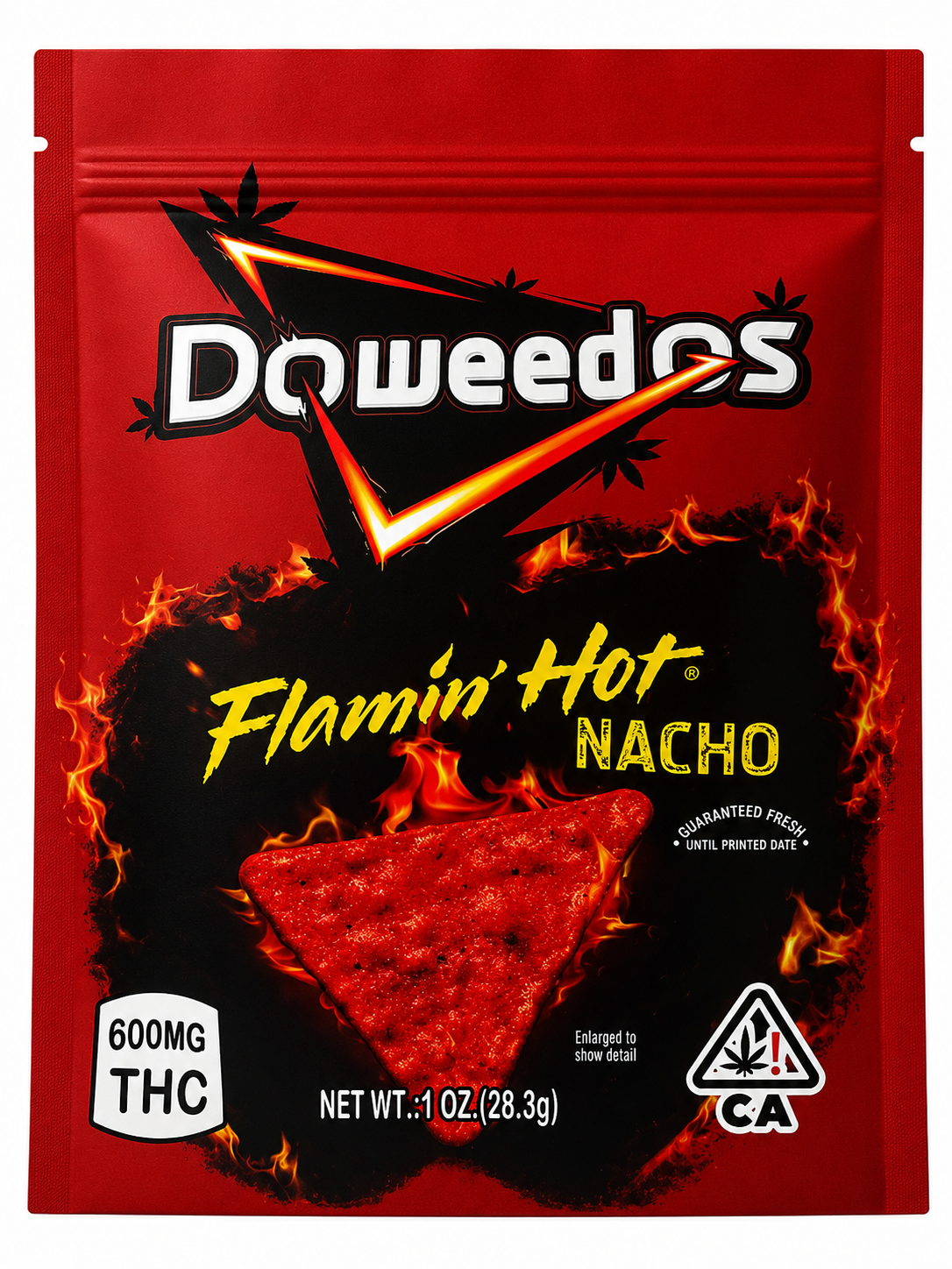 Doweedos THC Chips Flamin Hot Nacho – 600mg Cannabis-Infused Chips
