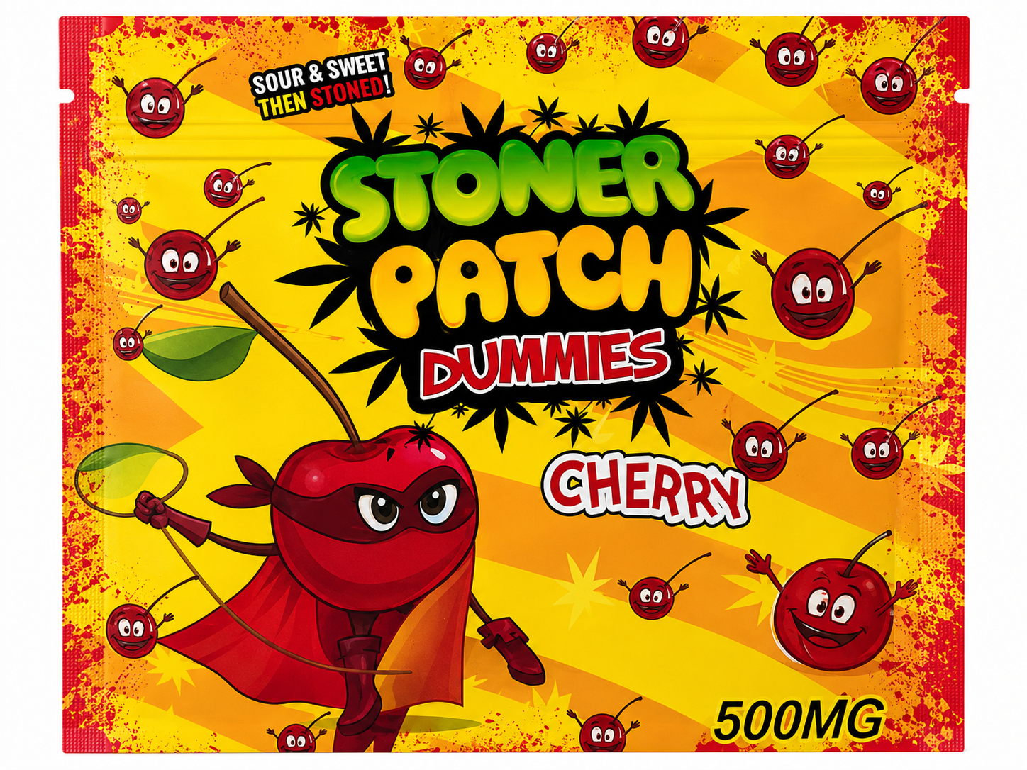 Stoner Patch Dummies Cherry – Cannabis Infused Sour Kids (500mg THC) (10 Pieces)