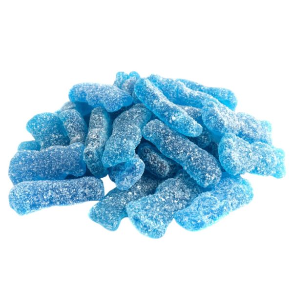 Stoner Patch Dummies Blueberry cannabis-infused gummies in colourful blue and yellow packaging. The package contains 500mg THC total and features distinctive blueberry-themed Stoner Patch Dummies branding.