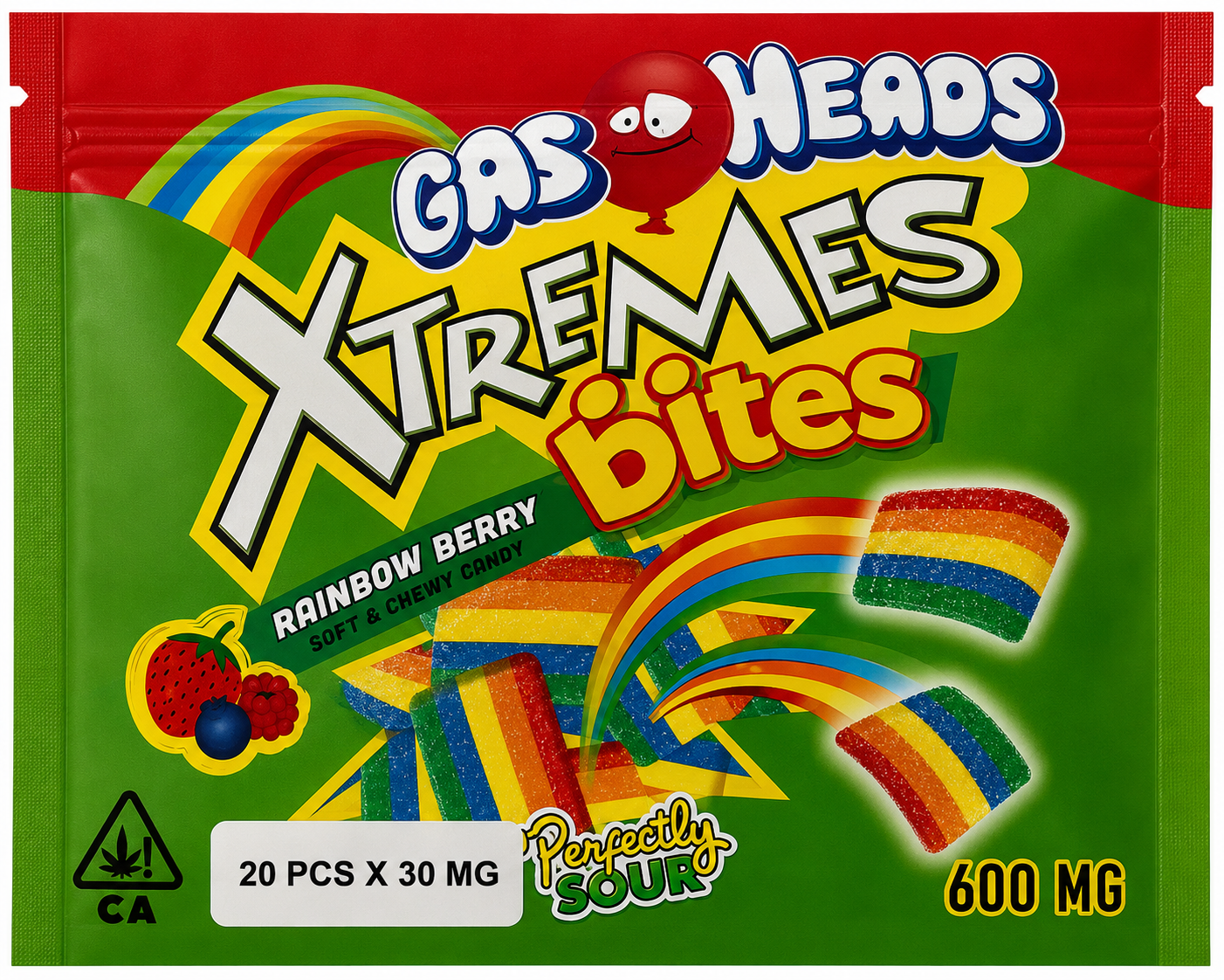 Gas Heads Xtremes Bites – 600mg THC Gummies | 20 x 30mg